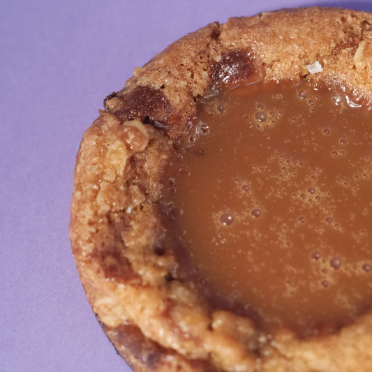 Galleta avena y salted caramel