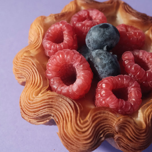 Flan hojaldre vainilla y frutos rojos