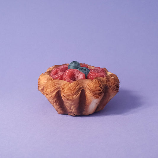 Flan hojaldre vainilla y frutos rojos