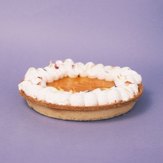 Pie maracuyá y mango