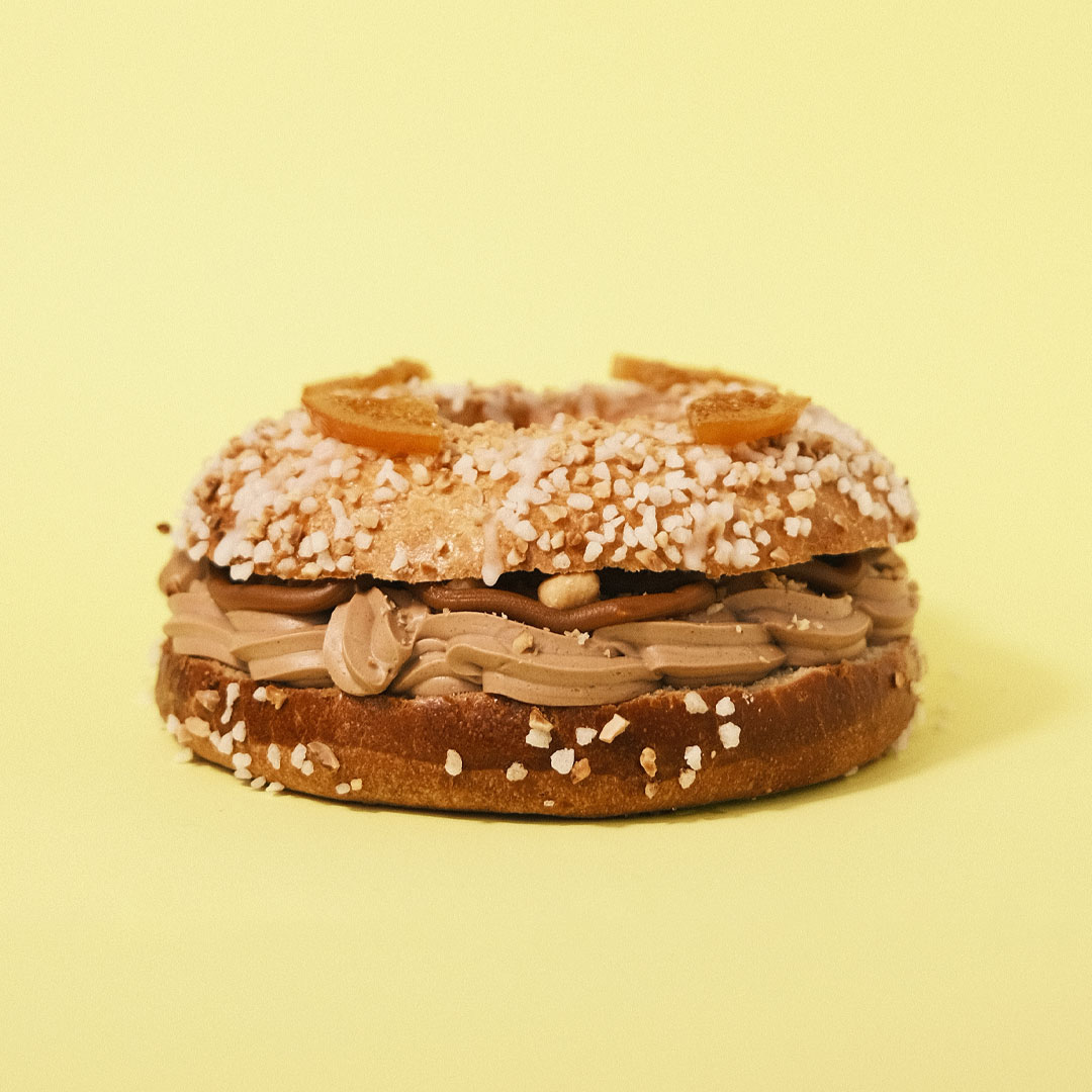 Roscón de Reyes de chocolate, avellana y salted caramel