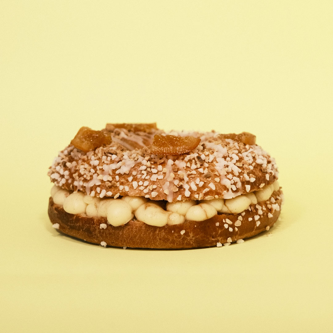 Roscón de Reyes relleno de Crema brûlée